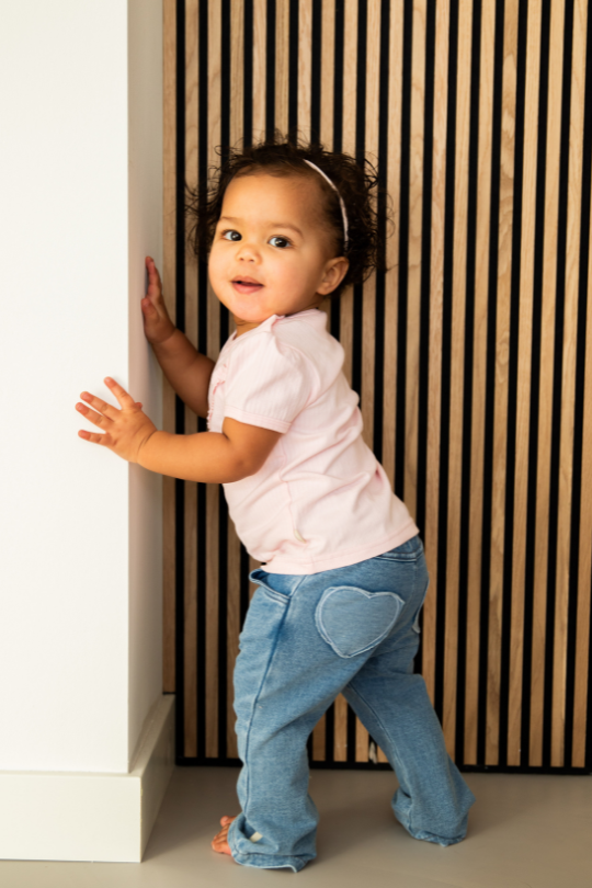 Flared Jog Denim Heart