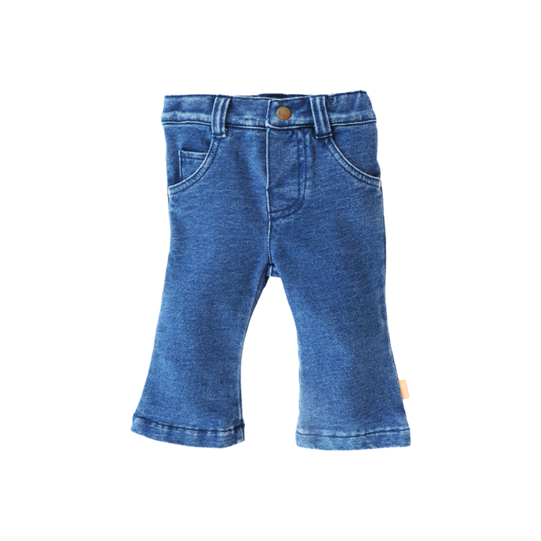 Flared Jog Denim Heart