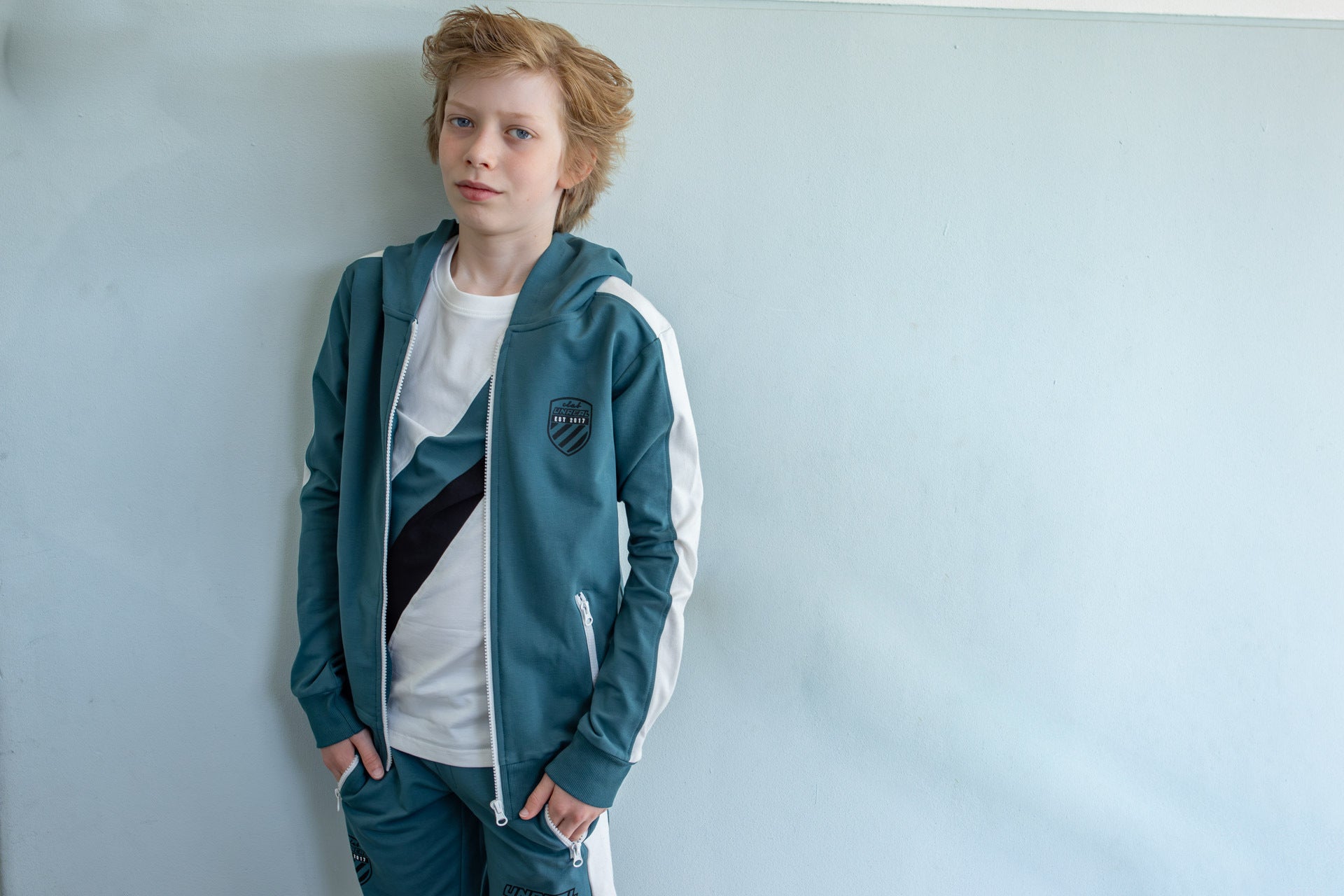 Hooded Cardigan Ocean