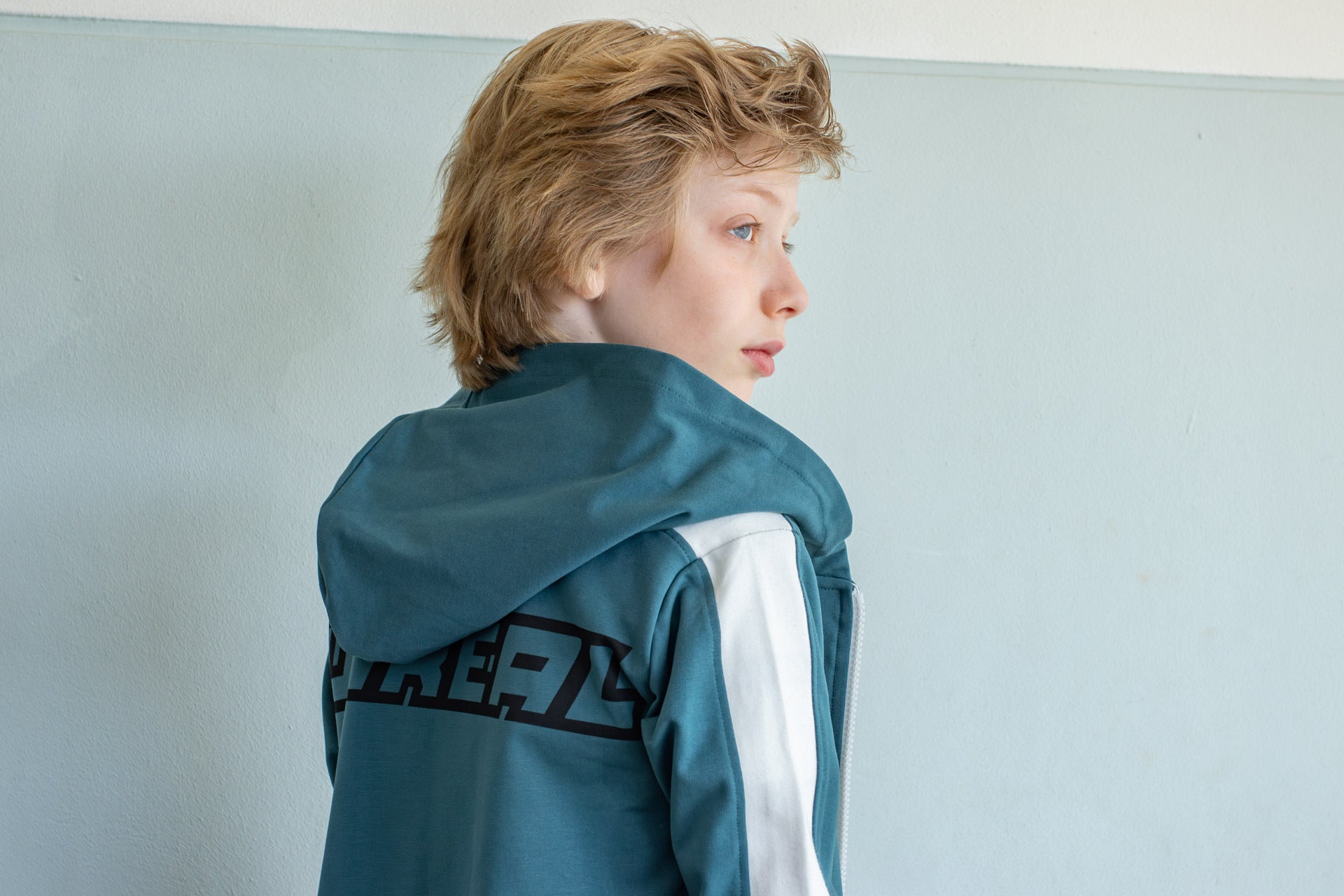 Hooded Cardigan Ocean