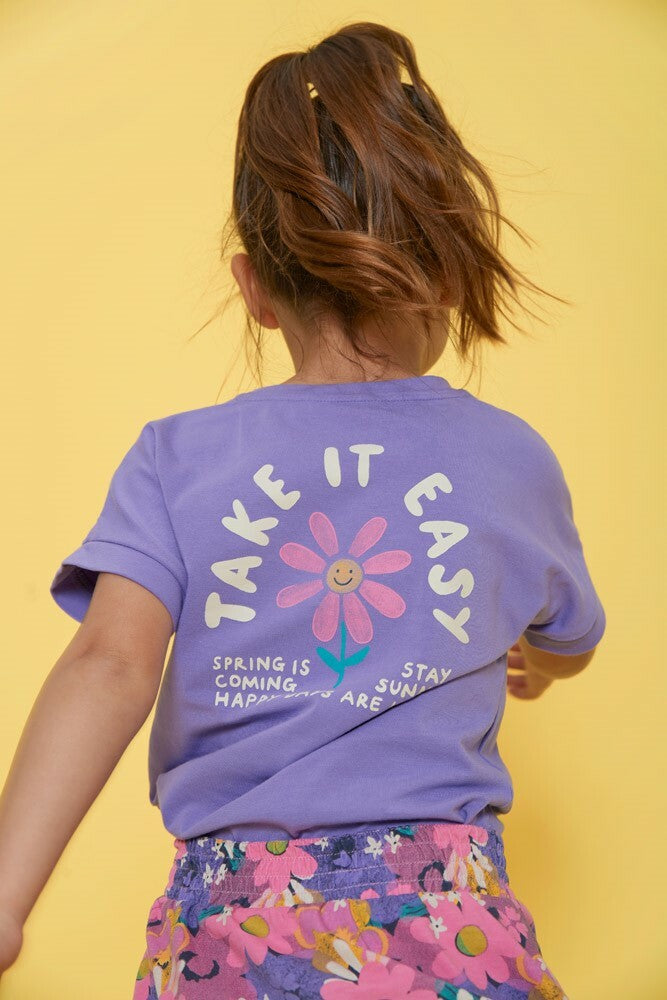T-shirt with backprint Rolling into Spring