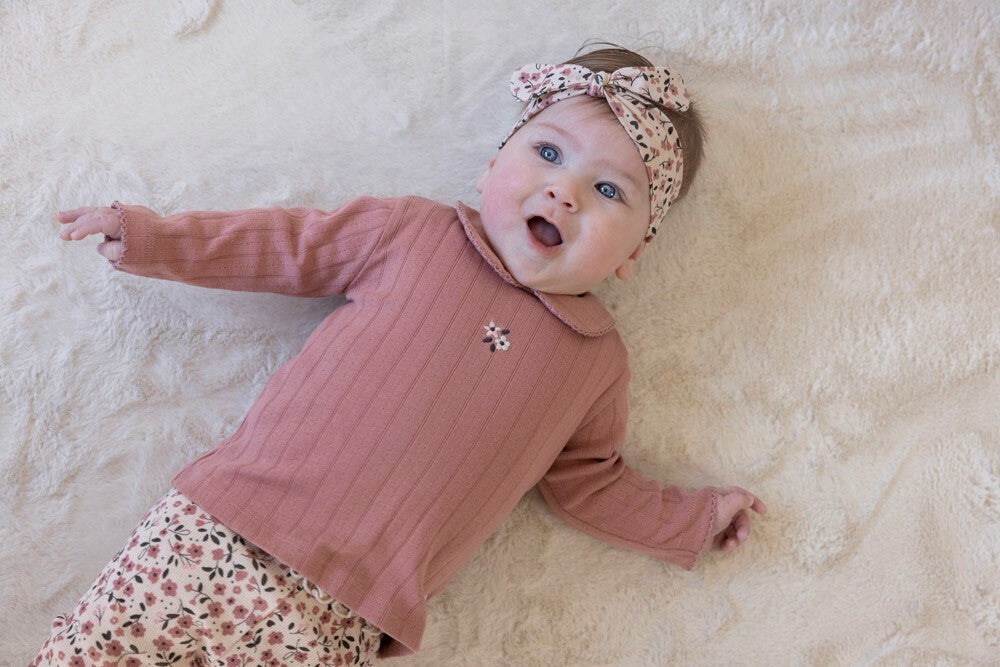 Longsleeve pointelle rib - Woodland Bloom