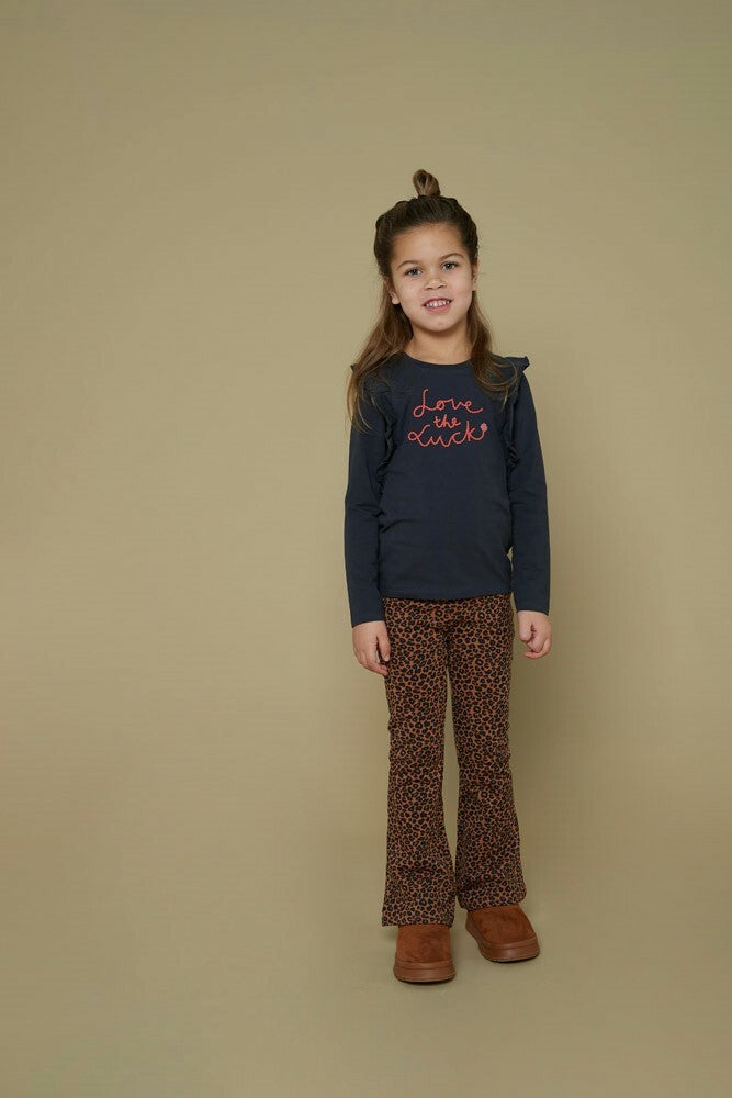 Flared broek AOP - Queen Of Hearts