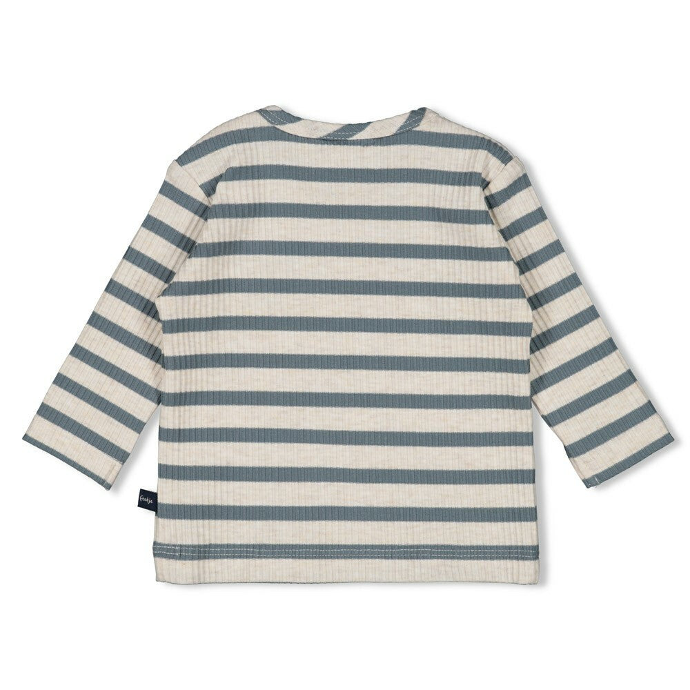 Longsleeve rib met streep -  Let's Go!
