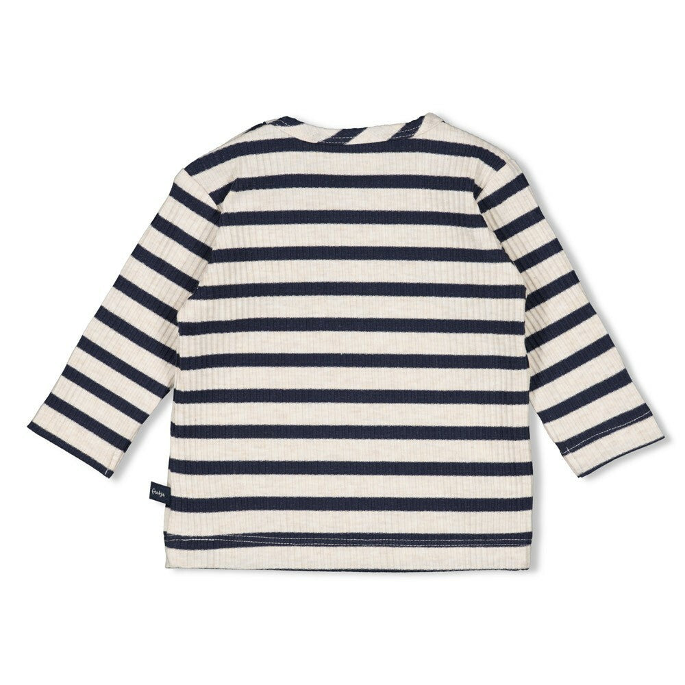 Longsleeve rib met streep -  Let's Go!