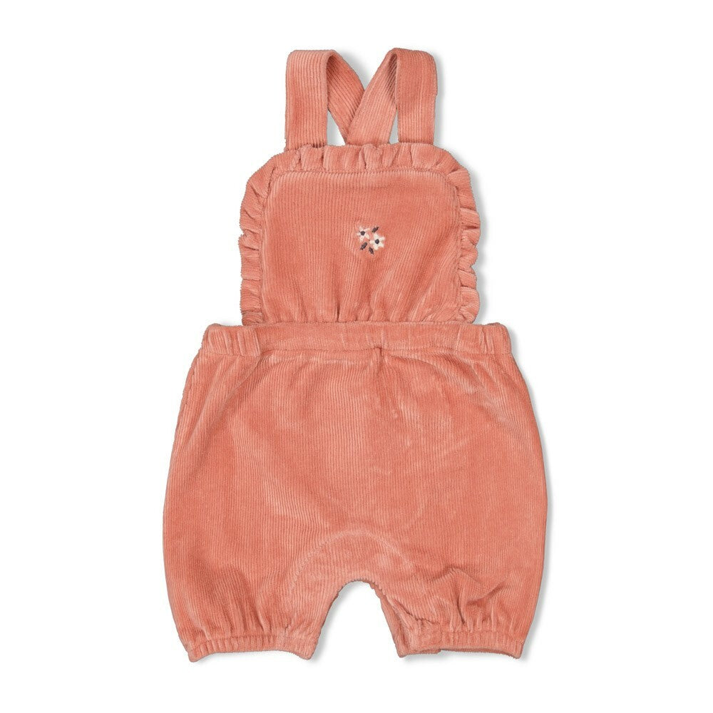Tuinbroek kort velours rib - Woodland Bloom
